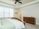 Bright main bedroom with a view to ensuite bathroom at 429 Teague St, Wake Forest, NC 27587