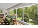 Bright living room with large windows offering scenic views of the surrounding landscape at 703 Caswell Rd, Chapel Hill, NC 27514