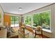 Inviting living room with large windows offering picturesque views of the surrounding lush greenery at 703 Caswell Rd, Chapel Hill, NC 27514