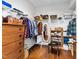Spacious walk-in closet with ample shelving and storage for organized wardrobe solutions at 7525 Poplar Meadow Ln, Raleigh, NC 27616