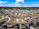 Aerial view of neighborhood homes and community at 1008 Sandtrap Way, Durham, NC 27703