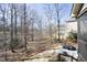 View from deck of backyard and wooded area, providing a tranquil and private outdoor space at 106 Rolling Meadows Ln, Chapel Hill, NC 27517