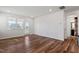 Spacious living room with a glass door leading to the backyard at 110 Cambria Ln, Morrisville, NC 27560