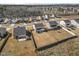 Aerial view of a residential neighborhood with well-maintained lawns and homes at 1112 Leatherstone Ln, Fuquay Varina, NC 27526