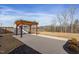Spacious backyard featuring a pergola and shed at 1112 Leatherstone Ln, Fuquay Varina, NC 27526