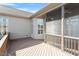 Relaxing rear screened patio with ample room for seating and entertaining at 1324 Vanagrif Ct, Wake Forest, NC 27587