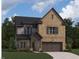Charming two-story home featuring a brick facade, inviting entrance, and attached two-car garage at 1400 Malcus Ct # 57, Fuquay Varina, NC 27526
