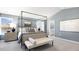 Spacious main bedroom with plenty of natural light and neutral paint at 150 Ethel Ln, Angier, NC 27501