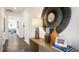 Bright entry hall featuring hardwood floors, stylish decor, and an inviting atmosphere at 164 Ethel Ln, Angier, NC 27501