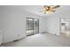 Living room with sliding glass door access to the deck at 2004 Beecham Cir, Raleigh, NC 27607