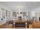 Inviting living room featuring built-in bookshelves, a fireplace, and stylish decor at 219 Colvard Park Dr, Durham, NC 27713