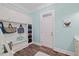 Mudroom features a built-in bench with storage and convenient access to the outside at 219 Colvard Park Dr, Durham, NC 27713