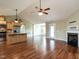 Spacious area featuring an eat-in kitchen and fireplace at 30 Imperial Dr, Clayton, NC 27527