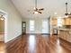 Inviting living room with hardwood floors that connect to an eat-in kitchen at 30 Imperial Dr, Clayton, NC 27527