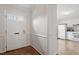 Inviting foyer with a bright entrance door and seamless access to the adjacent kitchen at 318 Mccauley St # 2, Chapel Hill, NC 27516