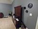 Bedroom featuring gray walls and carpeted floors at 401 Lawton Dr, Haw River, NC 27258