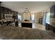 Kitchen featuring an island, stainless steel appliances, and breakfast area at 401 Lawton Dr, Haw River, NC 27258