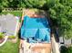 Aerial view of new home construction showing roof and surrounding neighborhood at 405 Latimer Rd, Raleigh, NC 27609