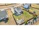 Aerial view of home with spacious backyard and outdoor features at 4412 Beckel Rd, Willow Springs, NC 27592