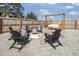 Enjoy the backyard fire pit with outdoor seating at 4412 Beckel Rd, Willow Springs, NC 27592