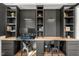 Office featuring custom built-in shelving and a spacious desk area for dual monitors and two chairs at 4412 Beckel Rd, Willow Springs, NC 27592