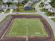 Aerial view of the community soccer field at 50 Dover Ridge Ct, Chapel Hill, NC 27517