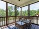 Comfortable screened porch with wicker furniture and an outdoor view at 50 Dover Ridge Ct, Chapel Hill, NC 27517