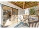 Covered outdoor patio with dining area at 5816 Pointer Dr # 102, Raleigh, NC 27609