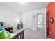 bedroom with connected bathroom; showcases bed, window, closet, and decor at 706 Tibumoll Ln, Fuquay Varina, NC 27526
