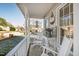 Inviting covered front porch with white rocking chairs, perfect for relaxing at 712 Ledgerock Rd, Wake Forest, NC 27587