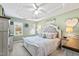 Elegant main bedroom featuring a tray ceiling and decorative accents at 712 Ledgerock Rd, Wake Forest, NC 27587