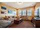 Inviting living room with plush sofas, warm lighting, and a media center for relaxed living at 812 Long Meadows Rd, Chapel Hill, NC 27516