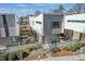 Stylish townhomes with modern architecture, private outdoor spaces, and landscaped yards offering a contemporary living experience at 813 N Mangum St, Durham, NC 27701