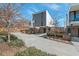 Modern townhome exterior featuring clean lines, contemporary design, and well-maintained landscaping at 813 N Mangum St, Durham, NC 27701