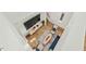 Bright, open living room with hardwood floors, comfortable seating, and modern decor at 813 N Mangum St, Durham, NC 27701