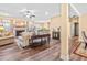 Spacious living room with a fireplace, hardwood floors, and neutral décor for a warm, inviting atmosphere at 86 Pappy Ln, Garner, NC 27529