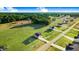 An aerial view shows a new home on a spacious lot, with lots of green space and other homes nearby at 9315 Turkey Way, Middlesex, NC 27557