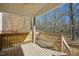 View of wooden porch overlooking backyard at 938 Widewaters Pkwy, Knightdale, NC 27545