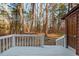 Wood deck overlooking trees at 9412 Coach Way, Chapel Hill, NC 27516