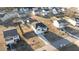 Aerial view of a suburban home with a spacious backyard and a well-manicured lawn in a friendly neighborhood at 95 Westbrook Ln, Franklinton, NC 27525