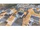 Aerial view of a well-maintained home with landscaping, and a fenced backyard at 95 Westbrook Ln, Franklinton, NC 27525