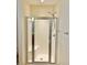 Glass shower stall with a shower head, and chrome hardware at 2001 S Ashland Dr, Burlington, NC 27217