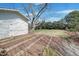 Backyard featuring a garden area with framed plant beds near shed at 206 S Salem St, Apex, NC 27502