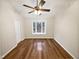 Bedroom with a ceiling fan and a bay window that brings in natural light at 4050 Brooksdale Dr, Franklinton, NC 27525