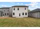 Spacious backyard view showcases the home's exterior and ample green space at 44 Fairwinds Drive Dr, Lillington, NC 27546