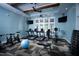 Community fitness center features treadmills, bikes, weights, and ceiling fans at 50 Sneed Ln, Fuquay Varina, NC 27526