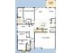 Detailed floor plan showing layout of bedrooms, kitchen, living spaces and garage at 50 Sneed Ln, Fuquay Varina, NC 27526