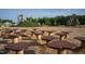 Fun playground with unique mushroom seating, slides and swings at 50 Sneed Ln, Fuquay Varina, NC 27526