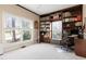 Inviting office space with built-in bookshelves and two large windows at 50002 Brogden, Chapel Hill, NC 27517