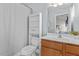 Traditional bathroom featuring a combined toilet and shower area at 510 Berry Chase Way, Cary, NC 27519